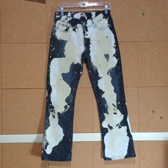 SLICK-BUD FASHIONS JEANS a 10p in a beautiful white washed design one of a kind - Picture 1 of 9